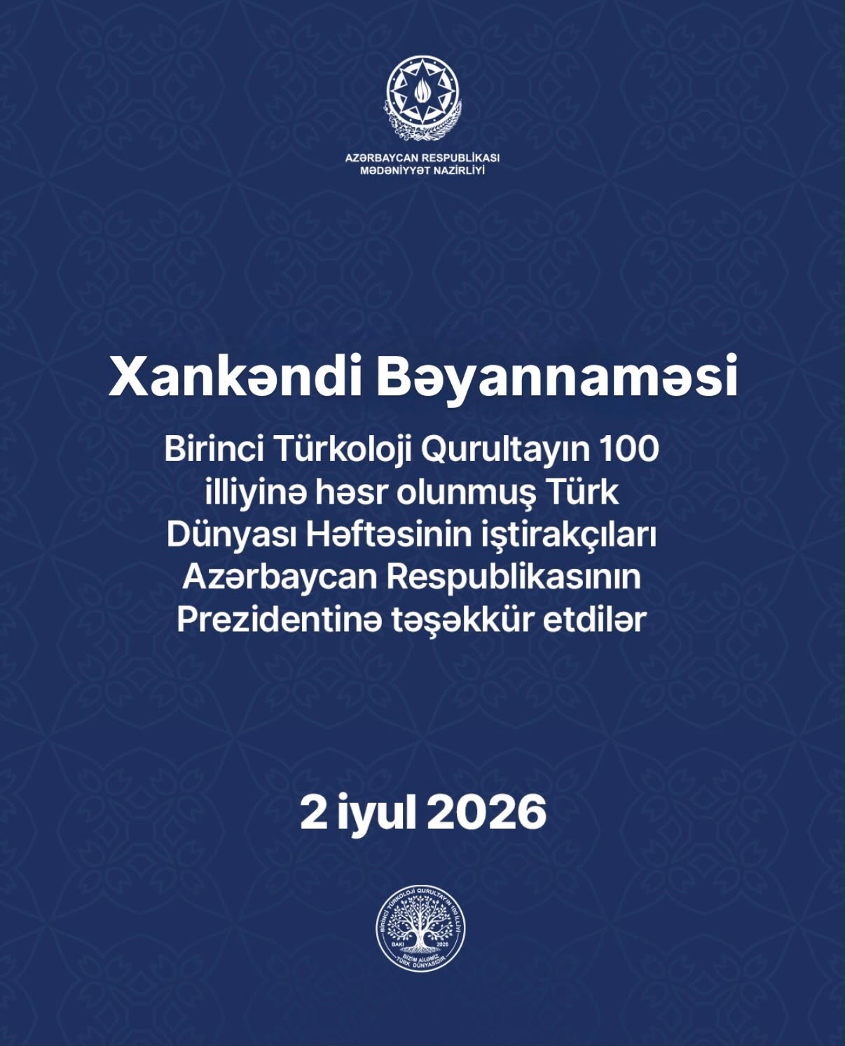 Xankəndi Bəyannaməsi qəbul edilib