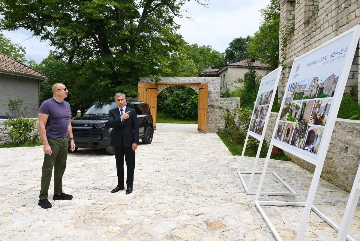 İlham Əliyev Şuşada \"Yasəmən\" hotelinin yeni korpusları ilə tanış olub&nbsp;