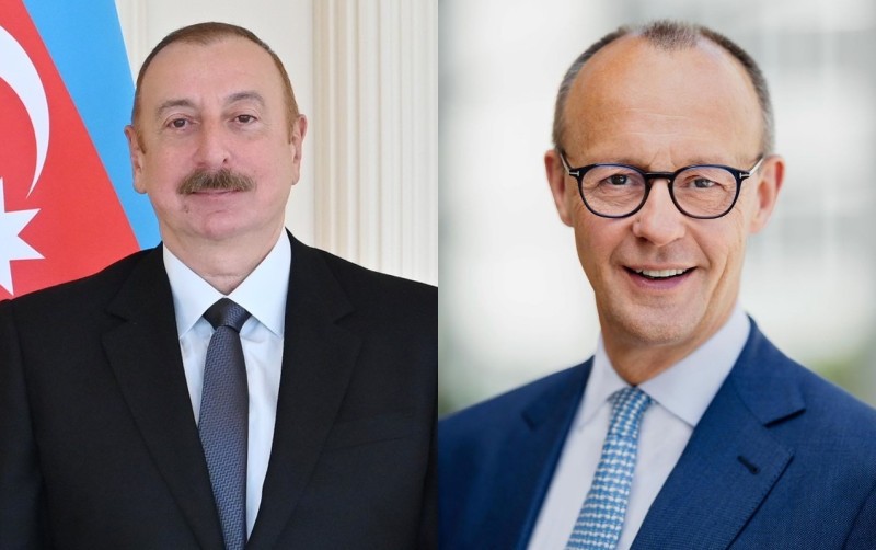 Almaniya Kansleri Prezident İlham Əliyevi qarşıladı