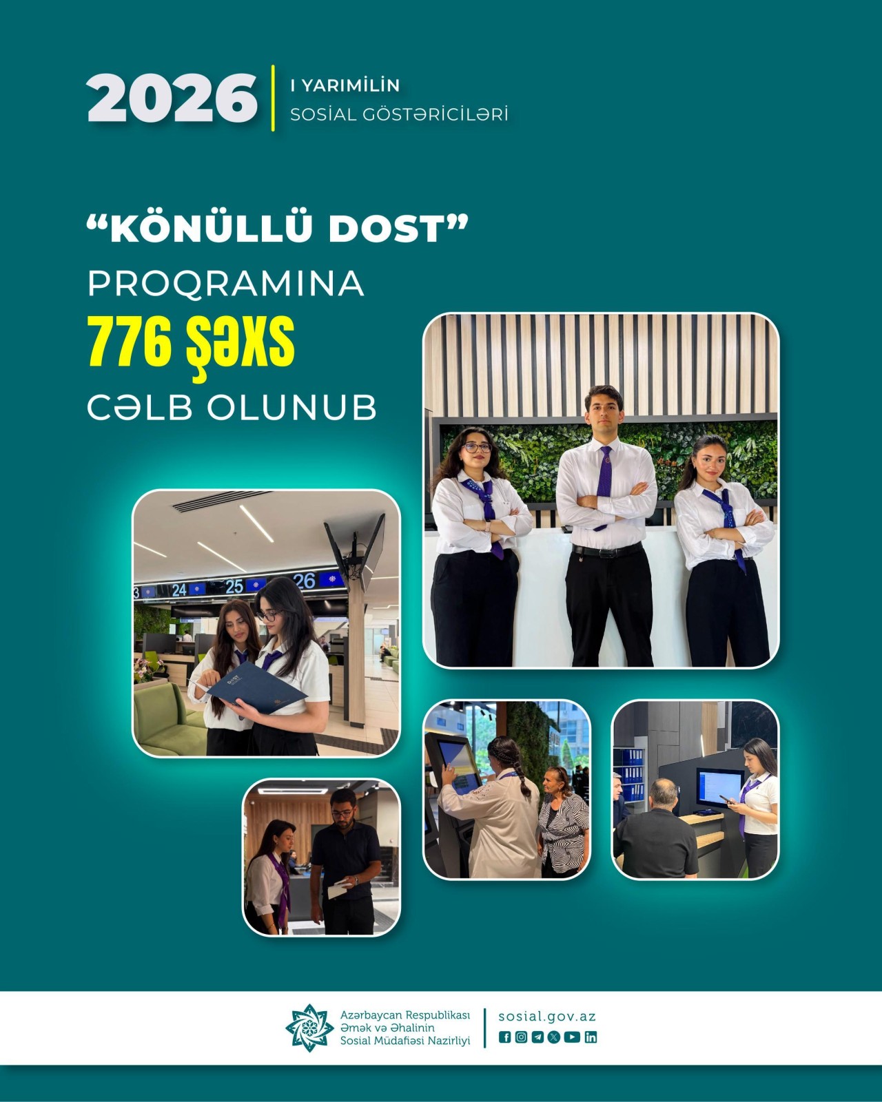 6 ayda “Könüllü DOST” proqramına 776 şəxs cəlb olunub