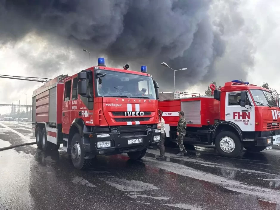 Bakıda güclü yanğın başladı 