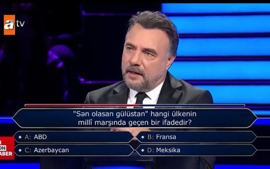 Oktay Kaynarcadan himnimizi bilməyən iştirakçıya SƏRT REAKSİYA - Video