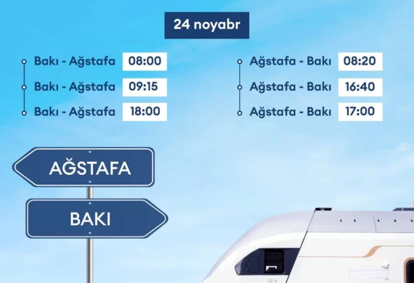 Bakı-Ağstafa-Bakı marşrutuna əlavə qatar reysləri təyin olunub