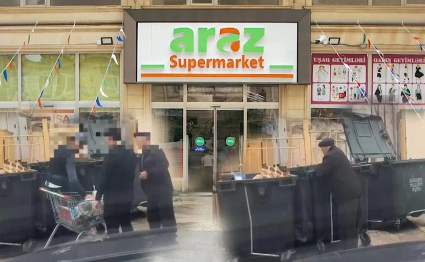 \"Araz market\"in işçilərindən biabırçı HƏRƏKƏT: Görün nə etdilər - VİDEO