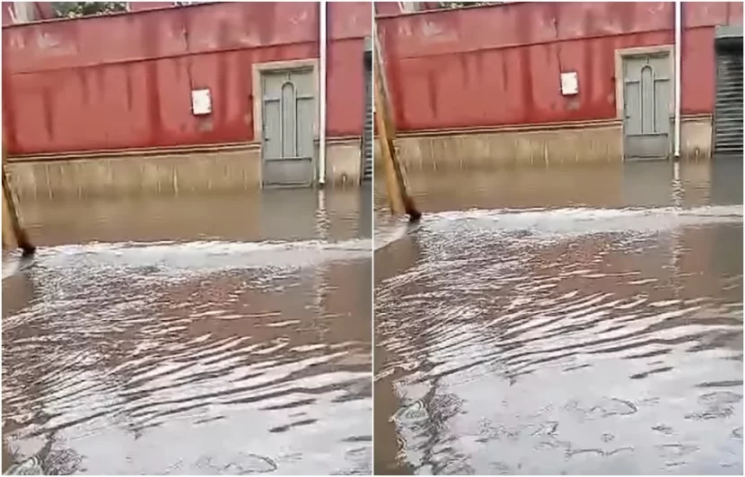 Küçələri su altında qalan Xırdalandan GÖRÜNTÜLƏR