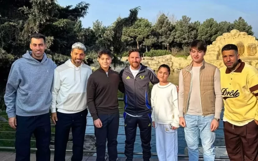 Prezidentin nəvələri Messi ilə görüşdü