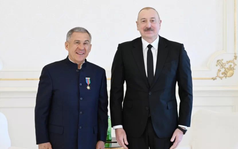 İlham Əliyev və Tatarıstanın Rəisi birgə nahar ediblər