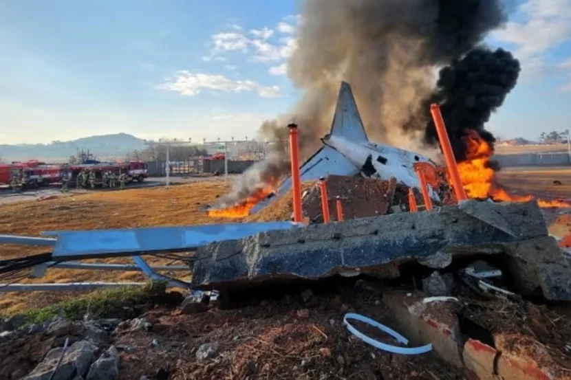 Cənubi Koreyada sərnişin təyyarəsi qəzaya uğradı: 179 ölü, 2 yaralı/VİDEO