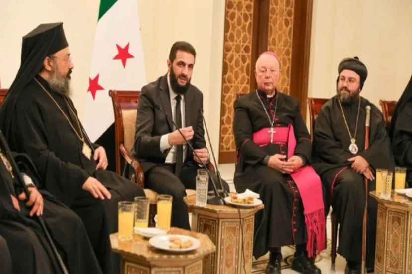 Əhməd Şəra Suriyada xristian din xadimlərini qəbul etdi