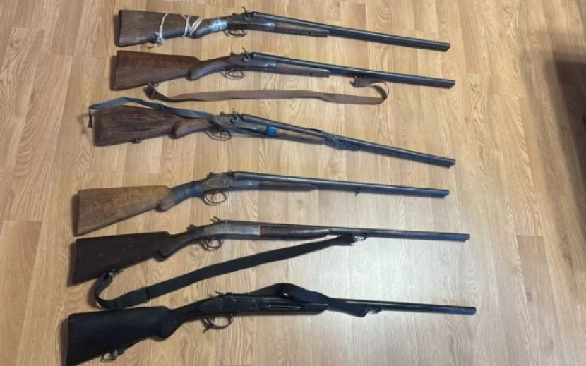 Ağdaşda qanunsuz saxlanılan silahlar polisə təhvil verildi