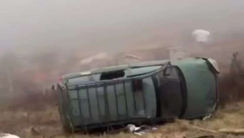 Şamaxıda dumanlı hava qəzaya səbəb olub -  VİDEO