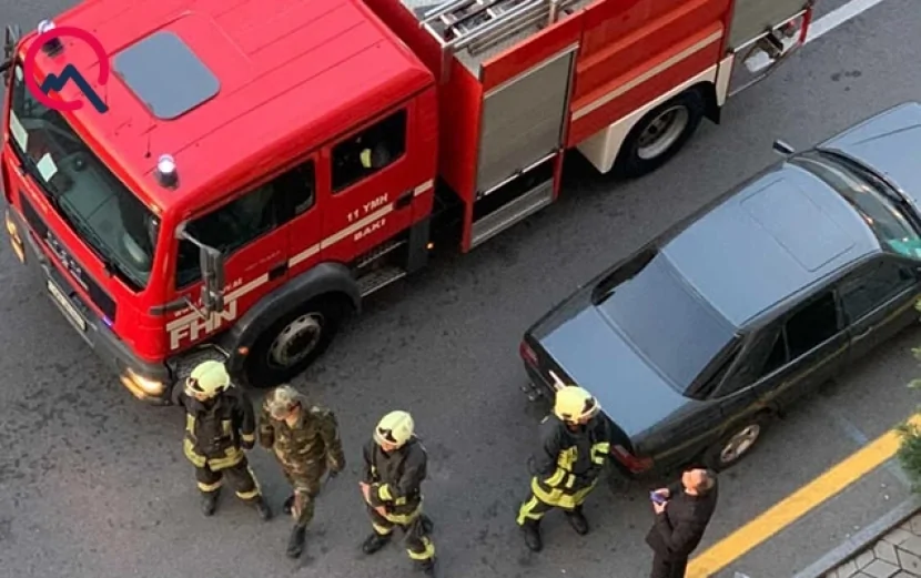Yasamalda yaşayış binasında yanğın - Sakinlər təxliyə edilib