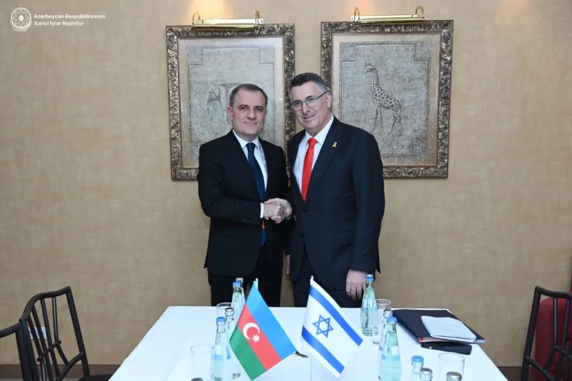 Ceyhun Bayramov israilli həmkarı Gideon Saar ilə görüşdü - FOTO