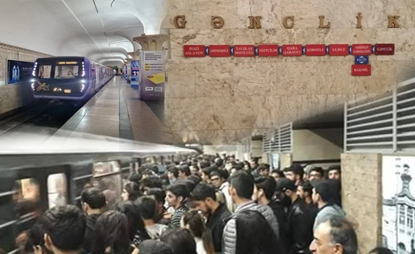\"Gənclik\" stansiyasında həyəcanlı ANLAR: Qurum işə QARIŞDI