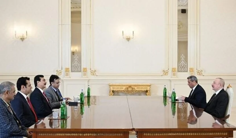 İlham Əliyev Pakistan Senatının sədri ilə görüşdü