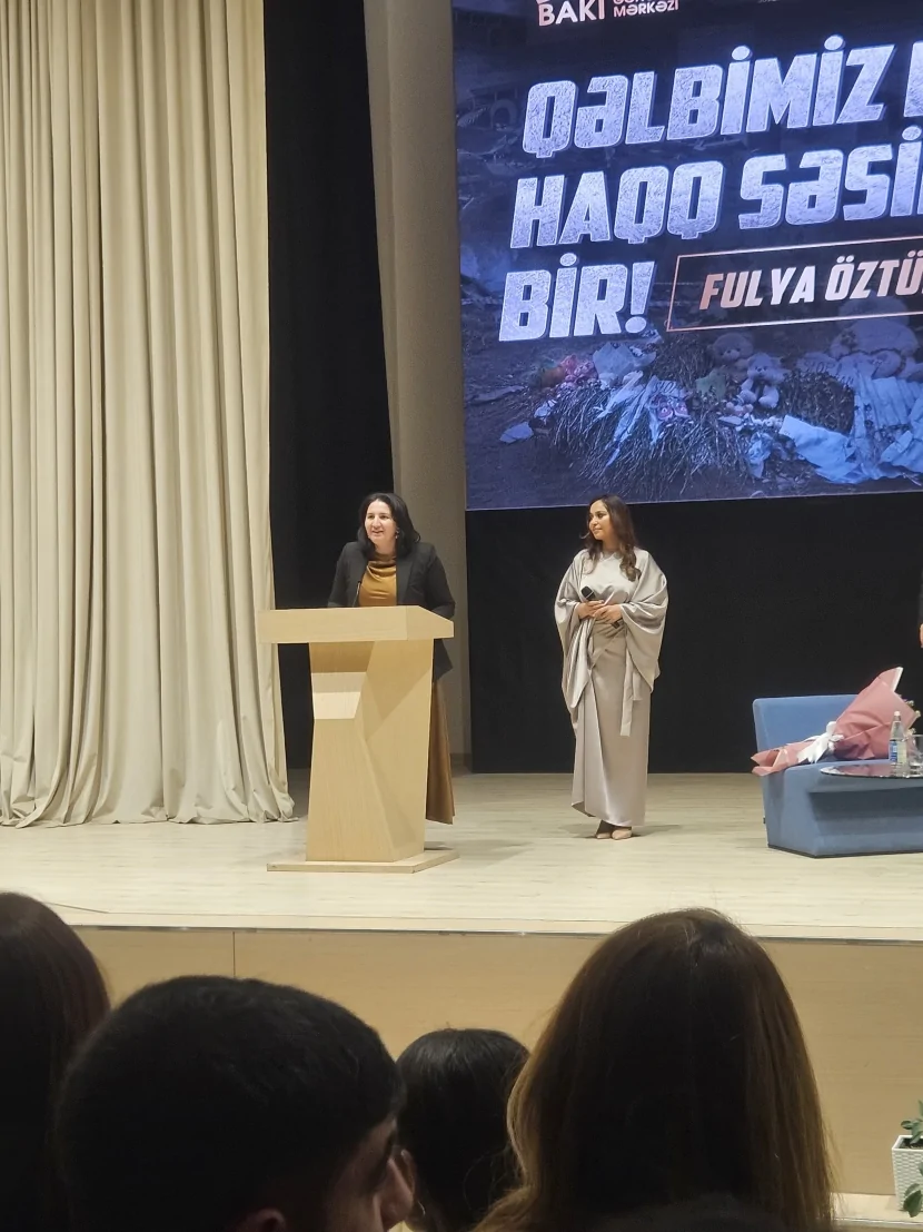 Polad Həşimovun xanımı Ofelya Salmanovadan təsirli çıxış