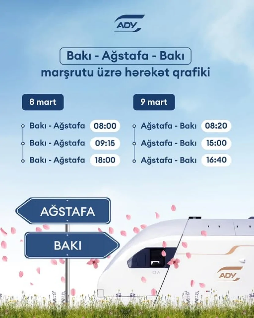 ADY  8 və 9 mart tarixlərində əlavə qatar reysləri təyin edib
