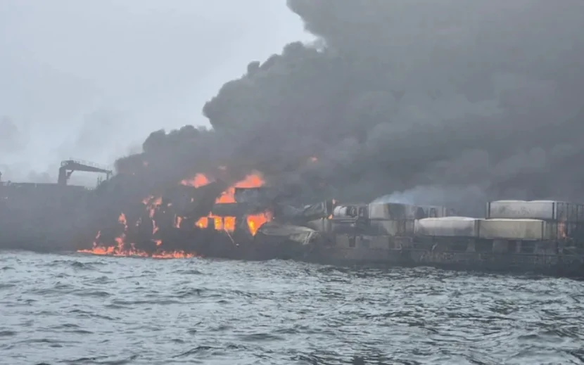 Şimal dənizində yük gəmisi ilə tanker toqquşdu