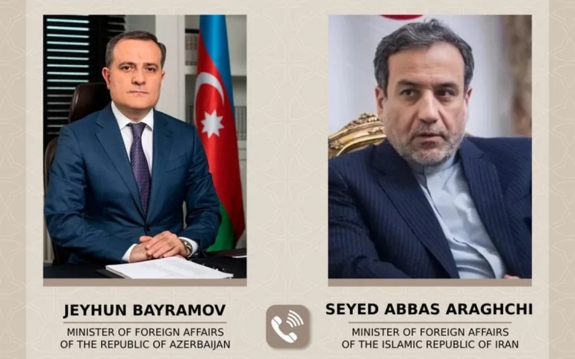 Ceyhun Bayramov iranlı həmkarı ilə müzakirə apardı