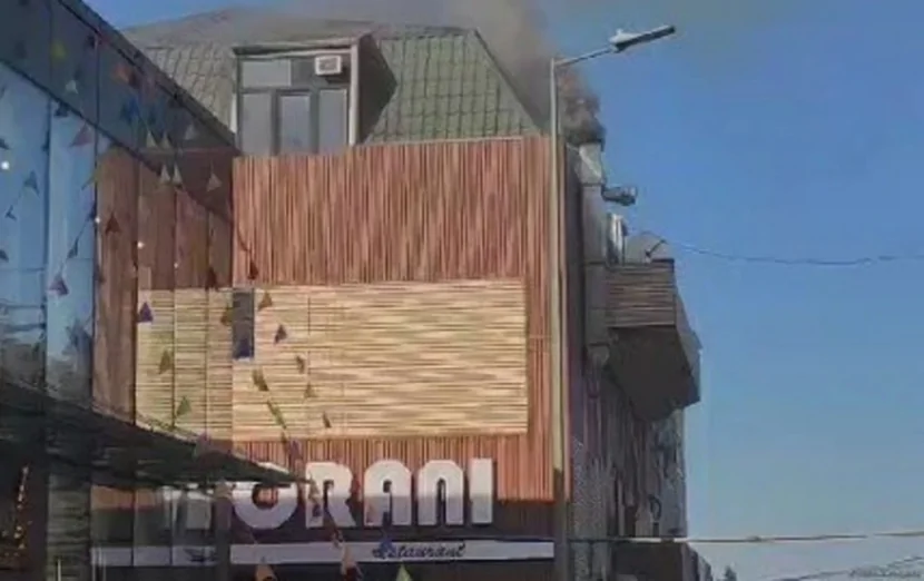 Bakıdakı restoranda yanğın söndürüldü