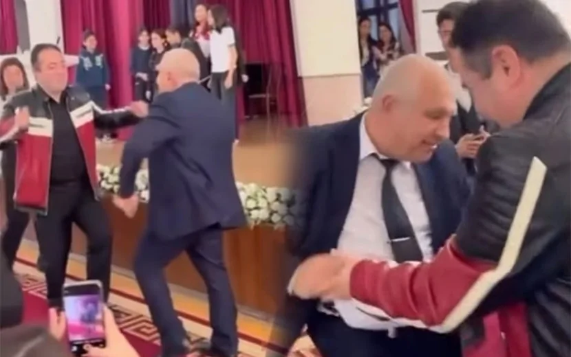Sumqayıt Dövlət Universitetində müəllimlərdən səmimi görüntü