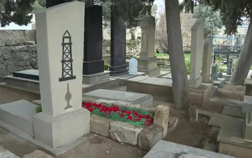 Bakıda qəbiristanlıqda qəribə hadisə - Video