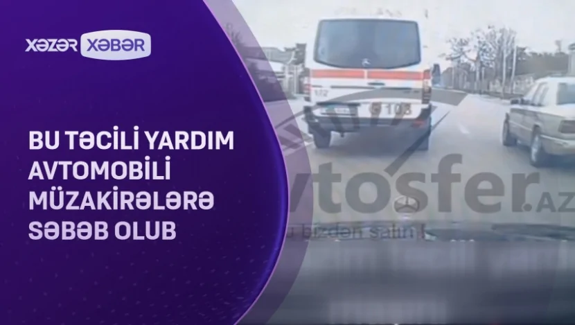 Nasaz təcili yardım avtomobili ilə xəstə daşındı- VİDEO