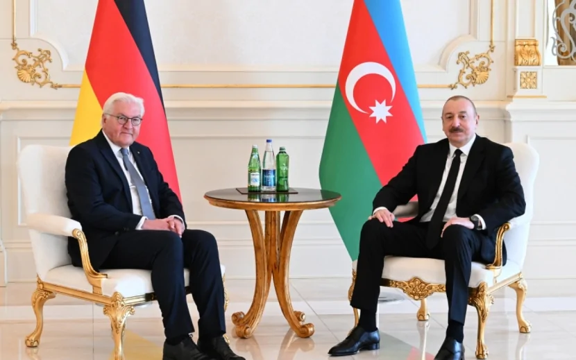 Azərbaycan və Almaniya prezidentlərinin təkbətək görüşü başa çatdı - YENİLƏNİB