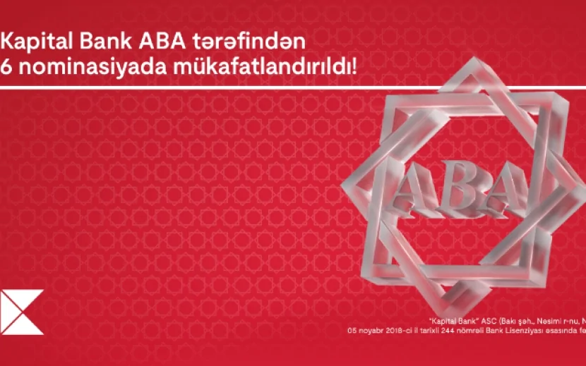 “Kapital Bank\" 6 nominasiyada mükafatlandırıldı