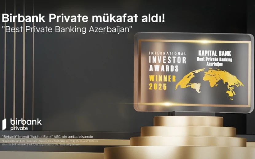 \"Birbank Private\" beynəlxalq mükafata layiq görüldü
