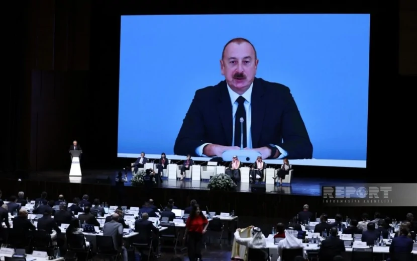 İlham Əliyev \"GlobE Network\"un altıncı plenar iclasın iştirakçılarına müraciət etdi