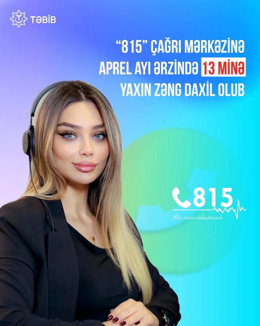 “815” Çağrı Mərkəzinə aprel ayı ərzində 13 minə yaxın zəng daxil olub