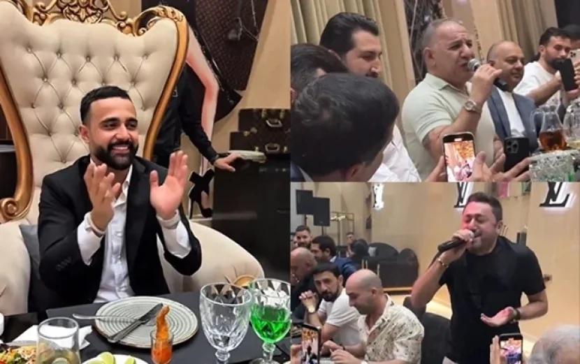 Hüseyn Bakıda özünə ad günü keçirdi - Video
