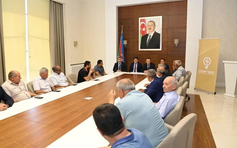 “Azərişıq” ASC-nin nümayəndələri Xızıda görüş keçiriblər - FOTOLAR