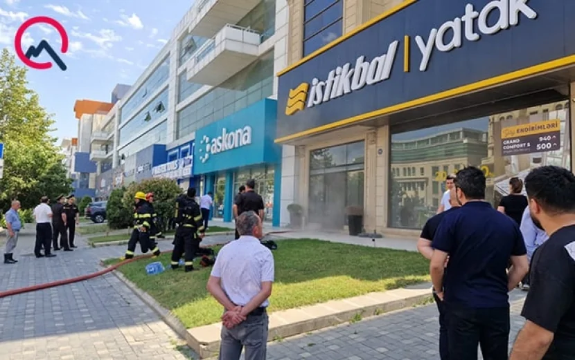 “İstikbal” mebeldə yanğın- İşçilər təxliyə edildi-Fotolar