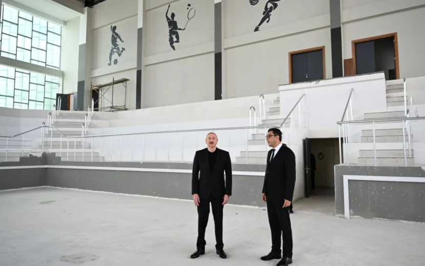 İlham Əliyev Yevlax Olimpiya İdman Kompleksində - FOTOLAR