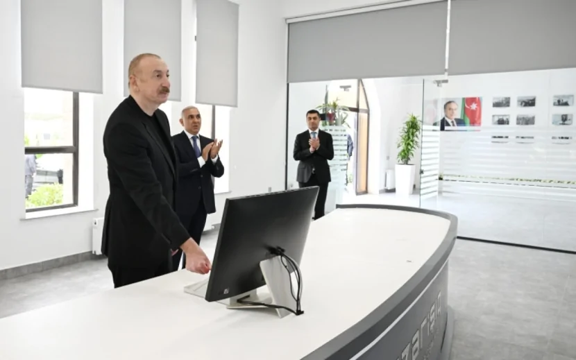 Prezident Mərkəzi Aran Regional SCADA İdarəetmə Mərkəzinin açılışını etdi - FOTOLAR