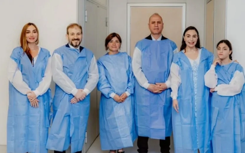Leyla və Arzu Əliyevalar \"Yeni Klinika\"da
