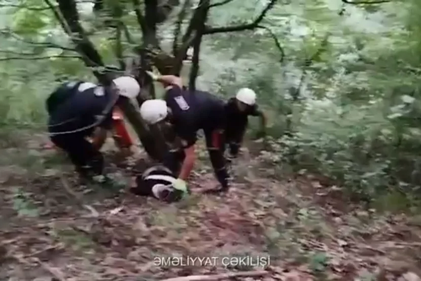 Qəbələdə köməksiz qalan şəxs xilas olunub