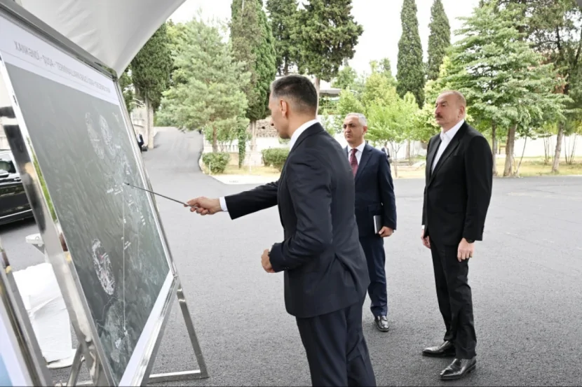 Prezident kanat yolu üçün əraziyə baxıb