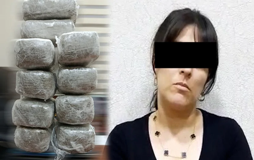 Qadının evindən 10 kq narkotik çıxdı