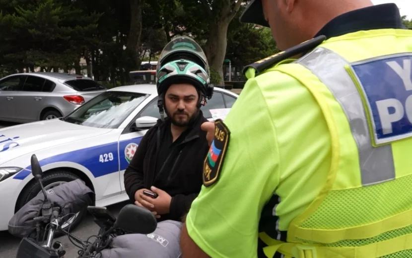 Polis motokuryerlərə nəzarəti gücləndirdi - VİDEO