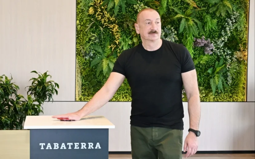 Prezident tütün məmulatlarının istehsalı müəssisəsinin açılışında - FOTOLAR