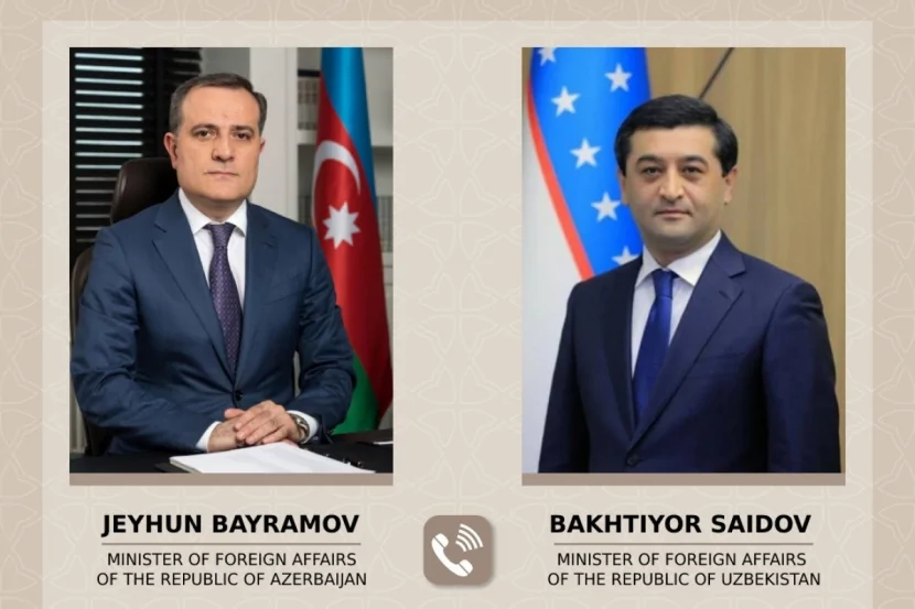 Ceyhun Bayramov özbəkistanlı həmkarı ilə telefon danışığı aparıb