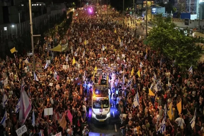 Minlərlə israilli Qəzzaya nəzarətə qarşı aksiyaya qoşulub