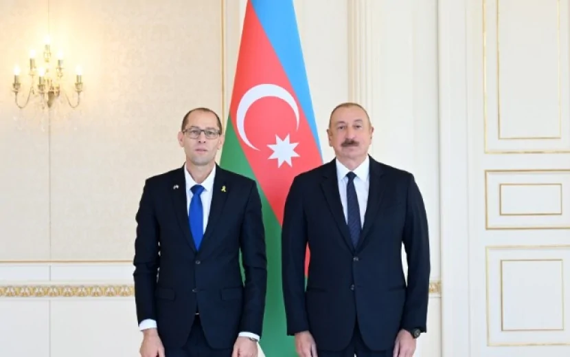 Prezident İsrailin yeni səfirinin etimadnaməsini qəbul edib - FOTOLAR