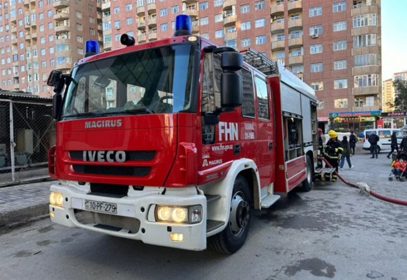 Ağdərədə yanğın başladı