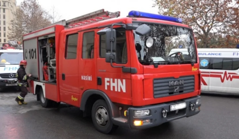 Bakıda otel binasında yanğın oldu
