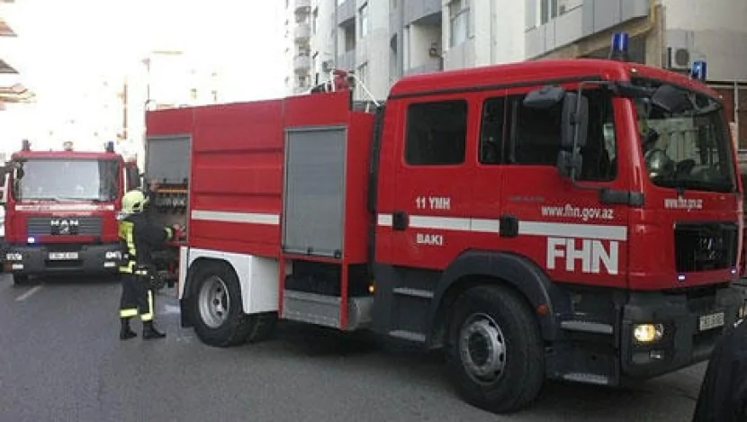 DOST Mərkəzində yanğın - FOTOLAR
