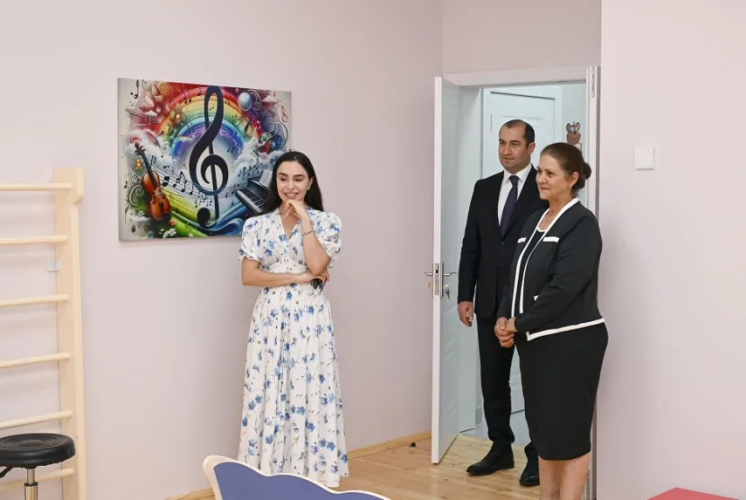 Leyla Əliyeva Şamaxıda inşa olunan körpələr evi-uşaq bağçalarının açılışında İŞTİRAK ETDİ